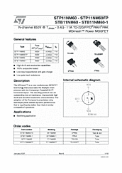 DataSheet STB11NM60 pdf
